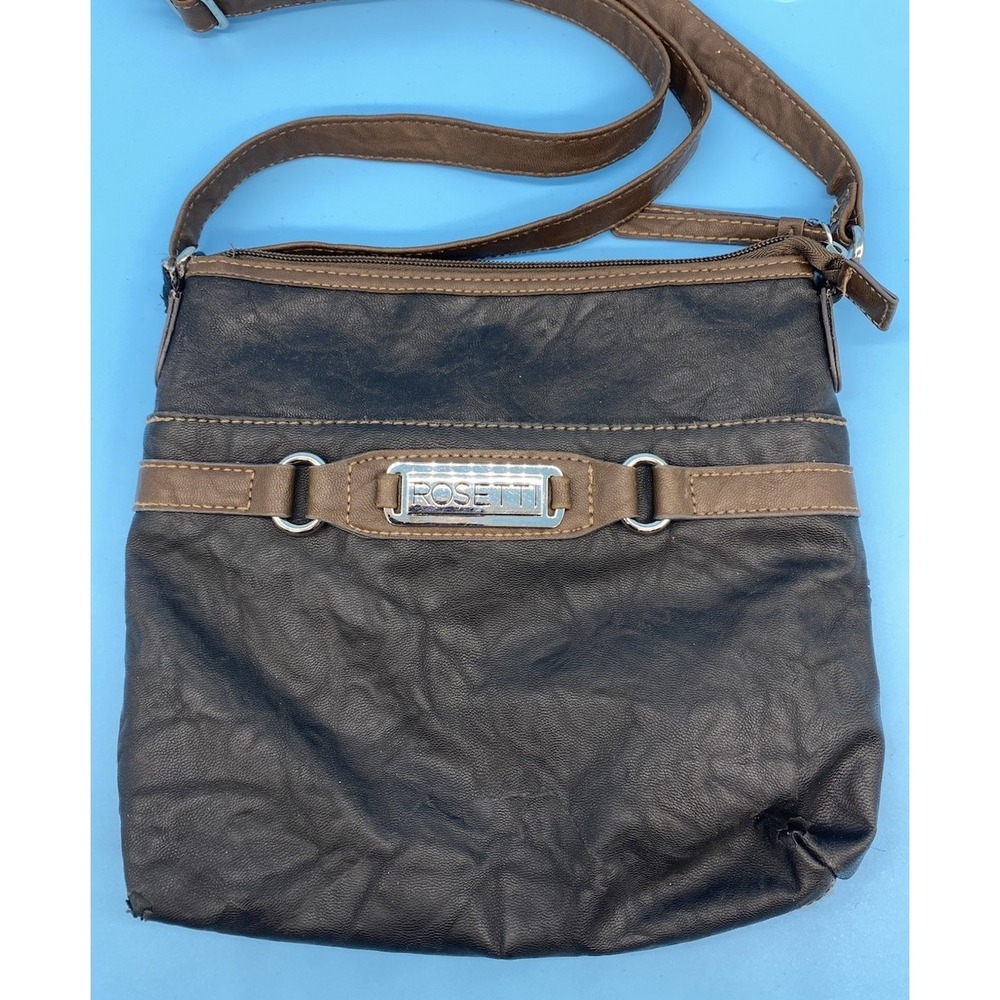 Rosetti Women's Handbag Satchel Black/Brown‎  Purse Adjustable Strap